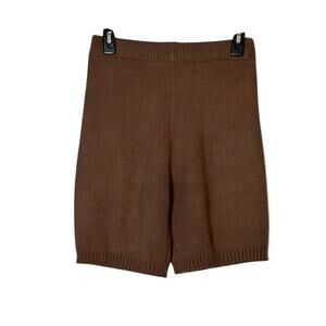 Fashion nova brown knit pull on shorts size Medium